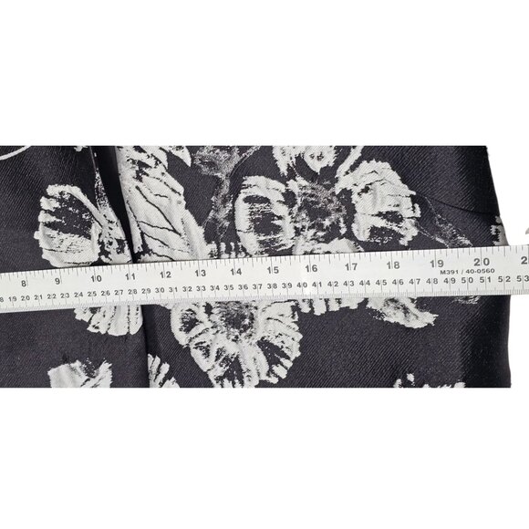 Natori Womens Medium Floral Jacquard Jacket  Black White KN9028 - Picture 4 of 11